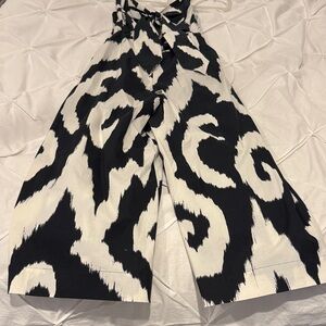 Express Black and White Wide Leg Jumpsuit